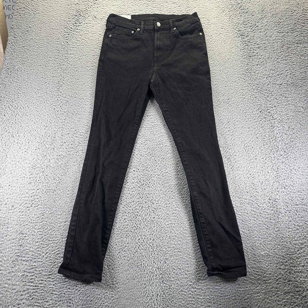 & Denim Jeans Mens 31x30 Black Cotton Denim Skinny Dark Wash Streetwear Stretch